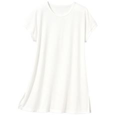 きれいめフレンチ袖チュニック(綿混・吸汗・速乾・接触冷感)