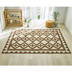 綿混平織りラグ(クローチェ)