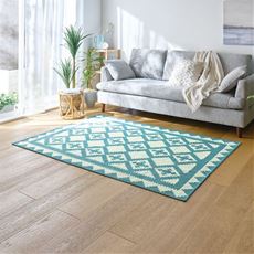 綿混平織りラグ(クローチェ)