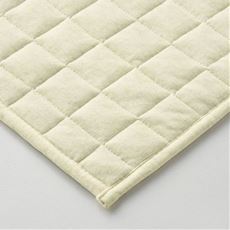 綿混スウェットキルトラグ