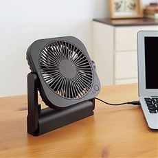 マグネット付どこでもファンタスティック コンパクトタイプ扇風機/3電源対応(電池・USB・コンセント)