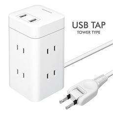 タワー型USBタップ6口+A×2