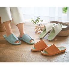 立体インソールのい草スリッパ