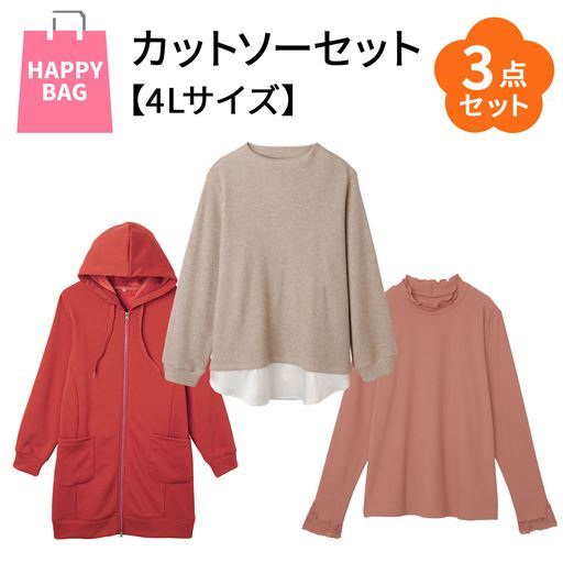 【レディース】 福袋【4Lサイズ】カットソー3点セット - セシール