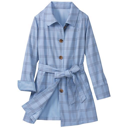 57%OFF【レディース大きいサイズ】 ステンカラーコート(花粉対策・選べる2レングス) ■カラー:チェックB ■サイズ:LL,3L,4L,5L,6L,L-ロング,LL-ロング,3L-ロング,4L-ロング,5L-ロング,6L-ロング