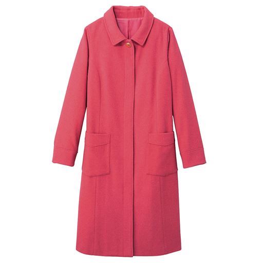 50%OFF【レディース大きいサイズ】 ステンカラーコート - セシール ■カラー：コーラルレッド ■サイズ：4L,5L,6L