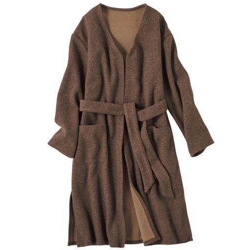 60%OFF【レディース】 リバー風コート - セシール ■カラー：ブラウン系 ■サイズ：M,L,LL