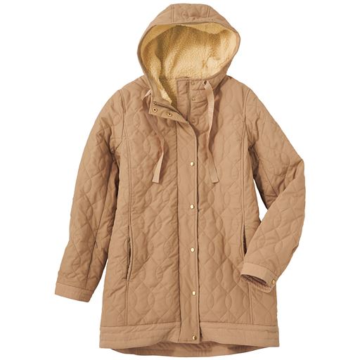 50%OFF【レディース】 蓄熱中わた裏ボアコート - セシール ■カラー：ベージュ ■サイズ：S