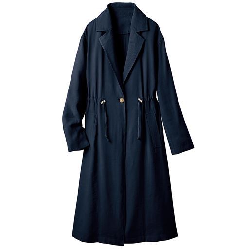 50%OFF【レディース】 テーラーライトロングコート ■カラー：ネイビー ■サイズ：L,LL,3L