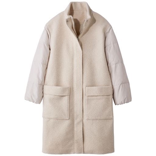 30%OFF【レディース】 異素材使いコート 