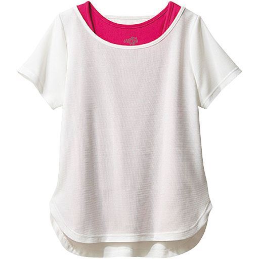 50%OFF【レディース】 バンセルTシャツ・タンクトップ2点セット(吸汗速乾・UVカット・抗菌防臭・接触冷感) ■カラー：オフホワイト ■サイズ：M,L,LL,3L
