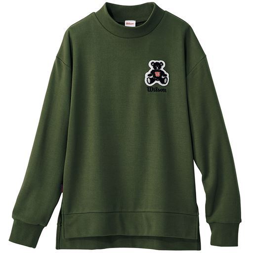 50%OFF【レディース大きいサイズ】 【ぽっちゃりさんサイズ】ハイネックトレーナー(WILSON) ■カラー：カーキ ■サイズ：6L