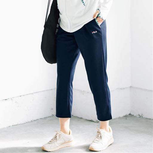  50%OFF【レディース】FILA カプリ丈パンツ(吸汗速乾・UVケア・スポーツ) ■カラー：ネイビー ■サイズ：M(64〜70)