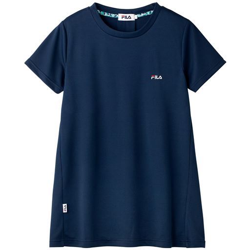  50%OFF【レディース】FILA ロングTシャツ(吸汗速乾・UVケア・スポーツ) - セシール ■カラー：ネイビー ■サイズ：ML