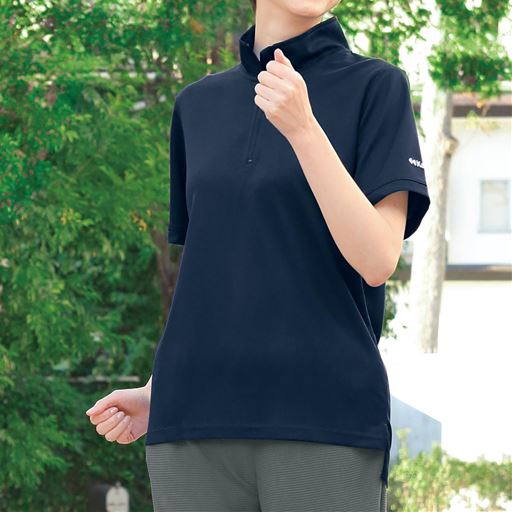 40%OFF【レディース】 ハーフジップTシャツ - セシール 