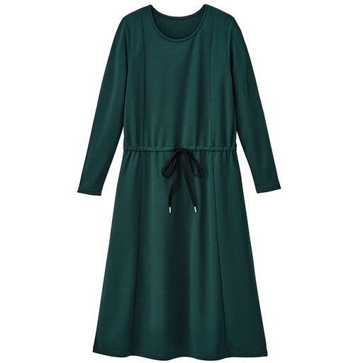 60%OFF【レディース大きいサイズ】 【ぽっちゃりさんサイズ】ウエストデザインワンピース ■カラー：アンティックグリーン ■サイズ：4L,5L,6L