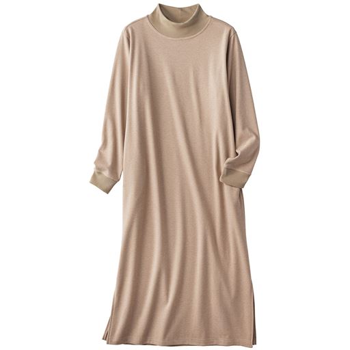 30%OFF【レディース】 両面起毛ワンピース - セシール ■カラー：ベージュ ■サイズ：M,L,LL,3L