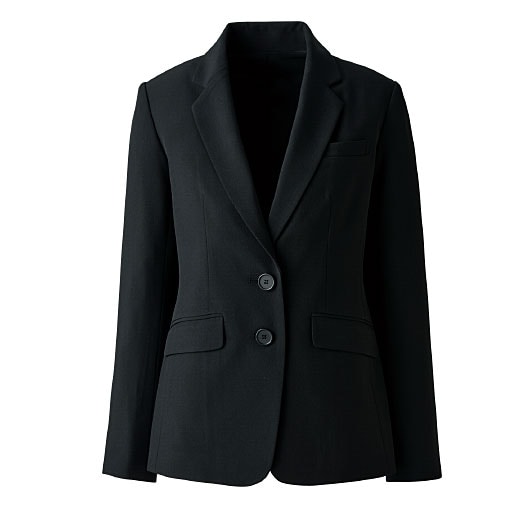 【レディース】 ストレッチテーラードジャケット(事務服・洗濯機OK) ■カラー：ブラックA(やや長丈) ■サイズ：7AR,9AR,15ABR,17ABR,19ABR,21ABR