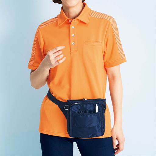 70%OFFポロシャツ(男女兼用・SS-4L・吸汗速乾) ■カラー：オレンジ ■サイズ：M,SS,S