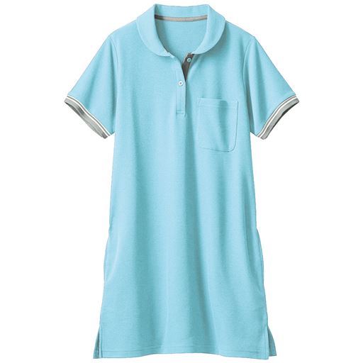50%OFF【レディース】 チュニックポロシャツ(吸汗速乾・抗菌防臭) ■カラー：ライトブルー ■サイズ：S
