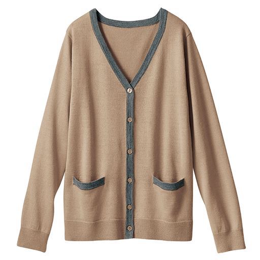 30%OFF【レディース】 オフィス用ニットカーディガン(事務服・洗濯機OK) - セシール ■カラー：ベージュ ■サイズ：M,L,LL,3L,S