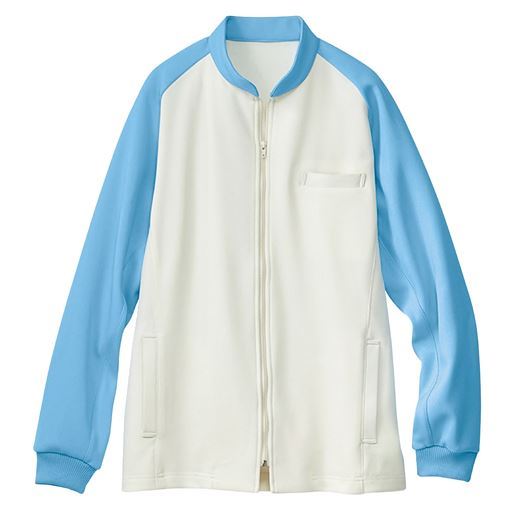 50%OFFジップアップブルゾン(男女兼用・S-3L) ■カラー：ブルー系 ■サイズ：S,M,L,LL,3L