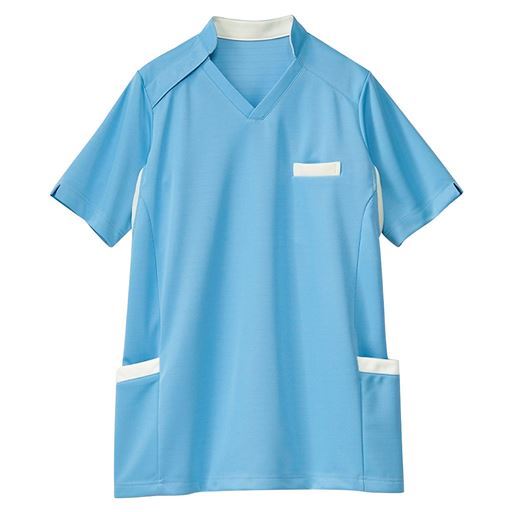 50%OFFスタンドカラースクラブ(男女兼用・S-3L) ■カラー：ブルー ■サイズ：S,M,L,LL,3L