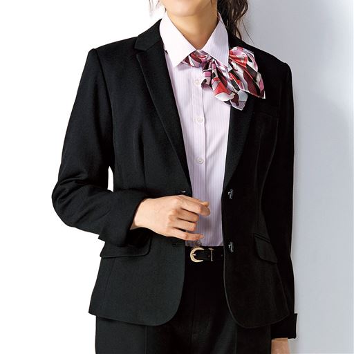 45%OFF【レディース】 オフィステーラードジャケット(事務服・洗濯機OK) - セシール ■カラー：ブラック ■サイズ：11AR,15ABR,19ABR,21ABR,7AR,9AR