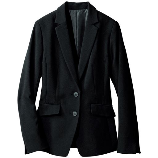 【レディース】 テーラードジャケット(事務服・前らく&reg;選べる2丈・洗濯機OK) ■カラー：ブラックB(ロング丈) ■サイズ：7AR,9AR,11AR