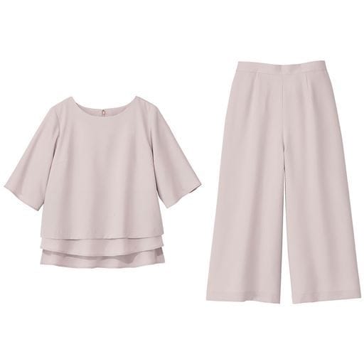 49%OFF【レディース大きいサイズ】 セットアップスーツ(洗濯機OK)【ぽっちゃりさんサイズ】 - セシール ■カラー：ピンクベージュ ■サイズ：4L