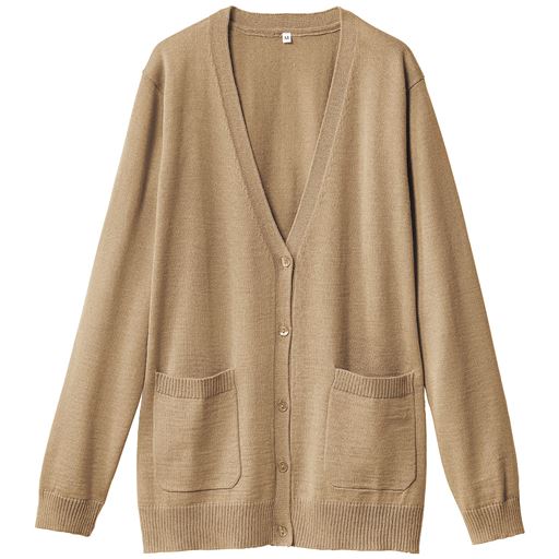 【レディース】 オフィス用カーディガン(事務服・洗濯機OK) ■カラー：ベージュB(深Vネック) ■サイズ：S,L,LL