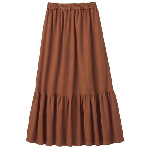 49%OFF【レディース】 リネン混ティアードスカート ■カラー：ネイビー ■サイズ：S,M