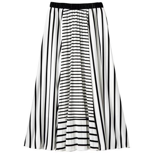 50%OFF【レディース】 切り替えプリーツスカート - セシール ■カラー：オフホワイト系 ■サイズ：L,LL,3L,S,M
