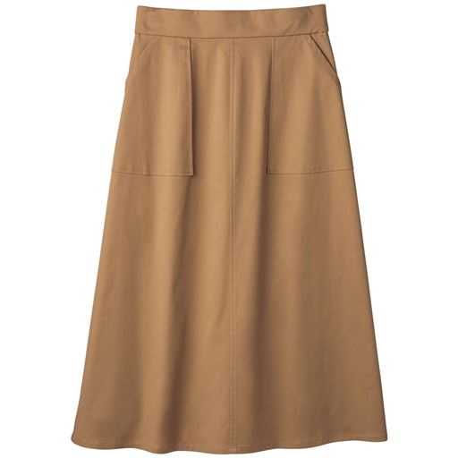 45%OFF【レディース】 Aラインチノスカート - セシール ■カラー：キャメル ■サイズ：M(64-70)