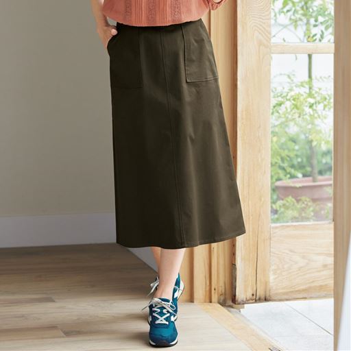 45%OFF【レディース】 Aラインチノスカート ■カラー：カーキ ■サイズ：M(64-70),L(69-77),S(58-64)