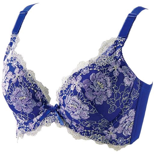 【レディース大きいサイズ】 フルカップブラジャー(トリンプ)(しっかり谷間をメイクするブラ)(ワイヤー入り) - セシール ■カラー：ネイビー ■サイズ：C85, C90, C95, C100, C110, D85, D90, D95, D100, D110, E85, E90, E95, E100, E110, F85, F90, F95, F100, F110