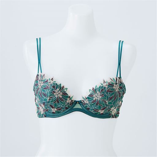 70%OFF【レディース】 ブラジャー(ラヴィアドゥ×セシール)(ソフトワイヤー入り・3/4カップ) - セシール ■カラー：ティールグリーン ■サイズ：C75, C80, D65, D75, E75