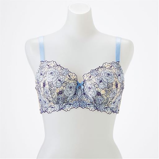 50%OFF【レディース大きいサイズ】 花柄レース 3/4カップブラジャー(ワイヤー入り) ■カラー：アイボリホワイト ■サイズ：B95, B100, C90, C95, D85, D90, D95, D100, E90, E95, E100