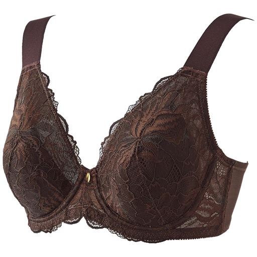 【レディース大きいサイズ】 フルカップブラジャー(ワイヤー入り) - セシール ■カラー：ブラウン ■サイズ：E120, F85, F90, D110, E85, E90, E95, E100, E110, C120, D120, C85, C90, C95, C100, C110, D85, D90, D95, D100, F95, F100, F110, F120