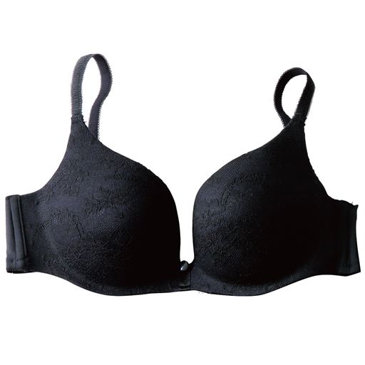 69%OFF【レディース】 ブラジャー(ノンワイヤー・3/4モールドカップ) - セシール ■カラー：ブラック ■サイズ：D70, D75