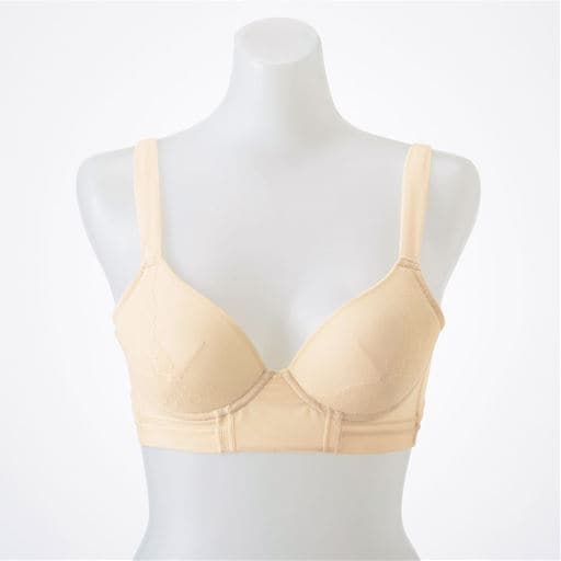 50%OFF【レディース】 プチバストさんのズレにくいブラ(ソフトワイヤー入り・3/4モールドカップ) ■カラー：ナチュラルベージュ ■サイズ：AAA70, AAA75, AA65, AA70, AA75, A70, A75