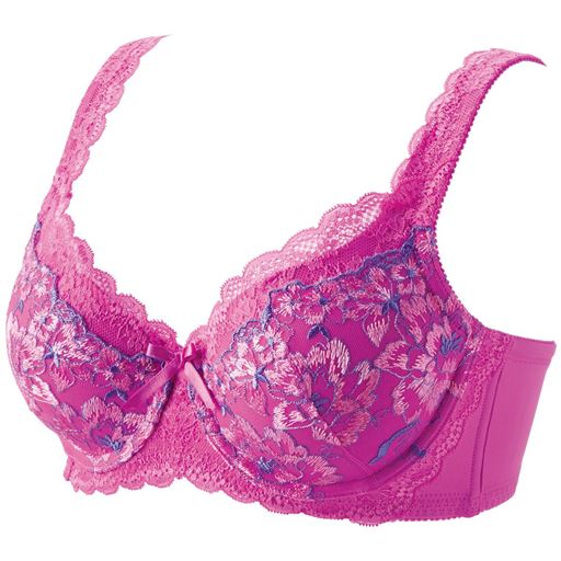 【レディース大きいサイズ】 3/4カップブラジャー(トリンプ)(ワイヤー入り・モールドカップ) - セシール ■カラー：ヴェールピンク ■サイズ：E85, E90, E95, E100, B85, B90, B95, B100, C85, C90, C95, C100, D85, D90, D95, D100