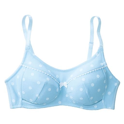 【ティーンズ】 フルカップブラジャー(通学ブラ&reg;)(ワイヤーなし)(胸の揺れをカバー)(大きいサイズ) - セシール ■カラー：スィートブルー ■サイズ：A70, A75, A80, A85, B70, B75, B85, C70, C75, C80, C85, D70, D75, D80, D85, A65, B65, D65