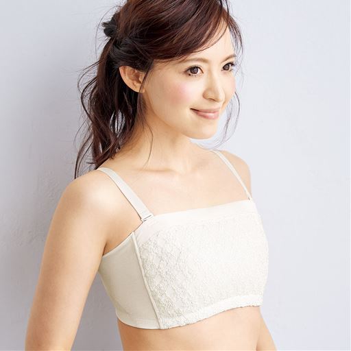 【レディース大きいサイズ】 小さく見せるスマートメイク&reg;ブラ(ノンワイヤー・フルカップ) ■カラー：オフホワイト ■サイズ：LL,3L,4L,5L,6L