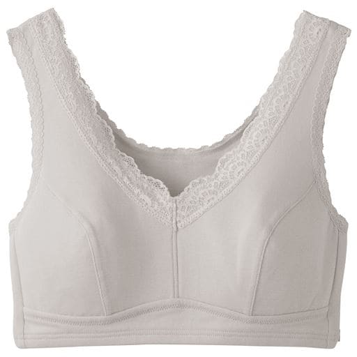 【レディース】 ソフトブラ ■カラー：シルバーグレー ■サイズ：M,L,LL,3L,5L