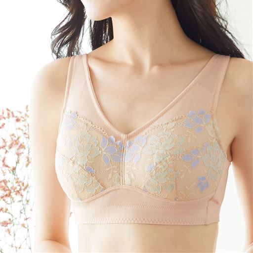 【レディース】 ブレストケアブラ(乳がんを経験された方のブラ)(ノンワイヤー・フルカップ) ■カラー：ナチュラルベージュ ■サイズ：L,LL,3L,4L