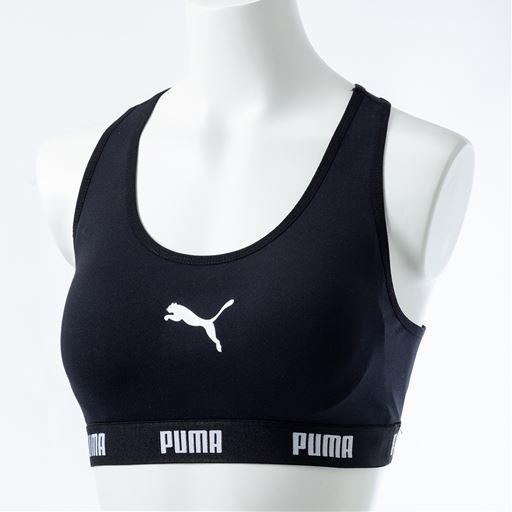 10%OFF【レディース】 ハーフトップ(PUMA)(ノンワイヤー) ■カラー：ブラック ■サイズ：M,L