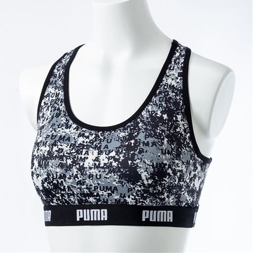10%OFF【レディース】 ハーフトップ(PUMA)(ノンワイヤー) ■カラー：ブラック系 ■サイズ：M,L