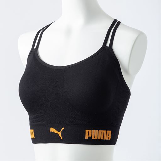 【レディース】 ハーフトップ(PUMA)(ノンワイヤー) ■カラー：ブラック ■サイズ：M,L