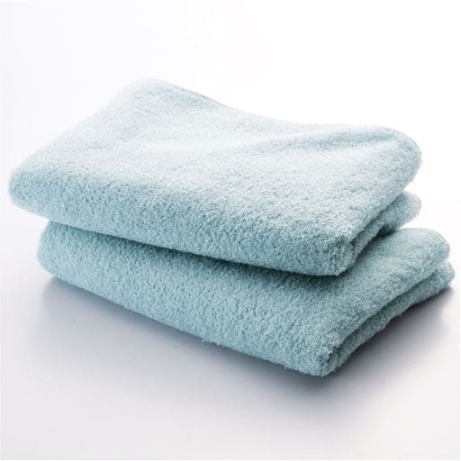 【今治産】軽くて柔らかいタオル(同色2枚組) 普段使いのタオルをちょっと良いものに ■カラー：G(藍白/あいじろ) ■サイズ：フェイスタオル(横80×縦34cm)同色2